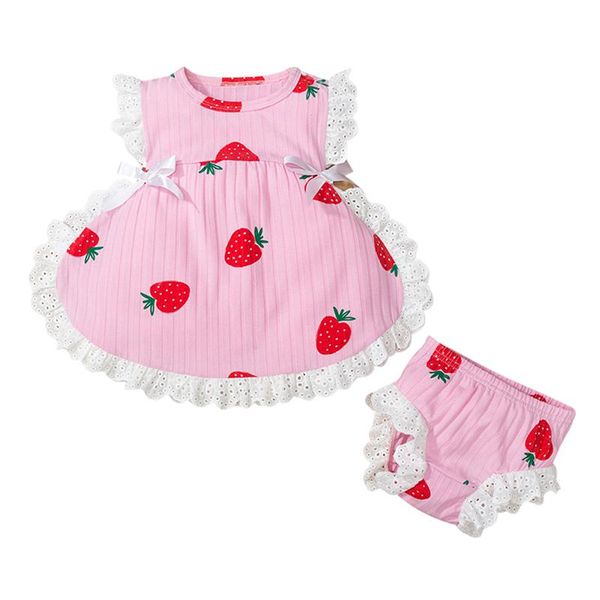 clothing sets born baby girls spring clothes set bow strawberry print sleeveless + briefs shorts infant 2pcs outfit, White
clothing sets born baby girls spring clothes set bow strawberry print sleeveless + briefs shorts infant 2pcs outfit, White