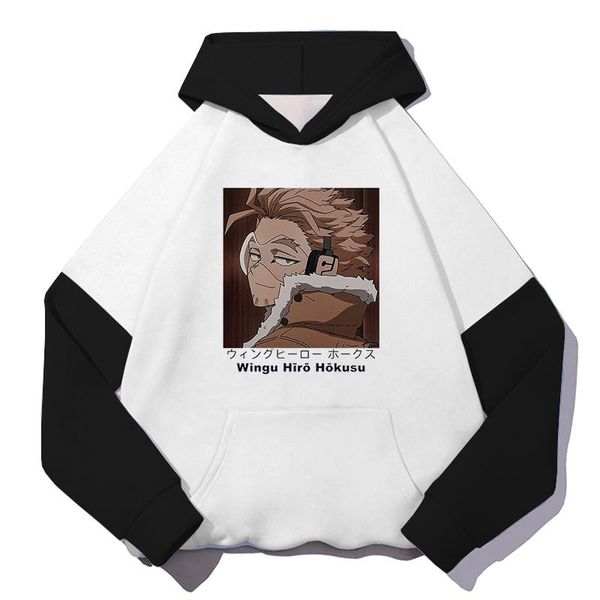 men's hoodies & sweatshirts funny anime my hero academia cool men hawks 2021 fake two pieces hoody fashion winter urban street women, Black
men's hoodies & sweatshirts funny anime my hero academia cool men hawks 2021 fake two pieces hoody fashion winter urban street women, Black