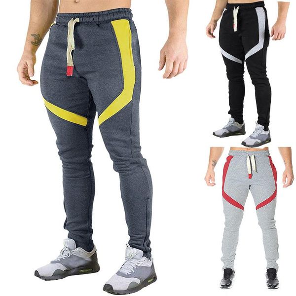 men's pants fashion contrast color trouser legs zipper design stitching casual trousers pantalones hombre fitness drawstring joggers, Black
men's pants fashion contrast color trouser legs zipper design stitching casual trousers pantalones hombre fitness drawstring joggers, Black