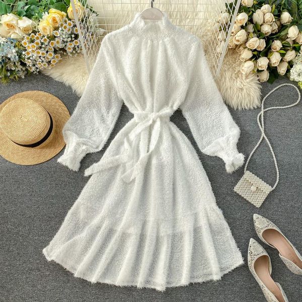 casual dresses 2021 fashion women's clothing dress autumn and winter warm puff sleeve turtleneck sashes, Black;gray
casual dresses 2021 fashion women's clothing dress autumn and winter warm puff sleeve turtleneck sashes, Black;gray