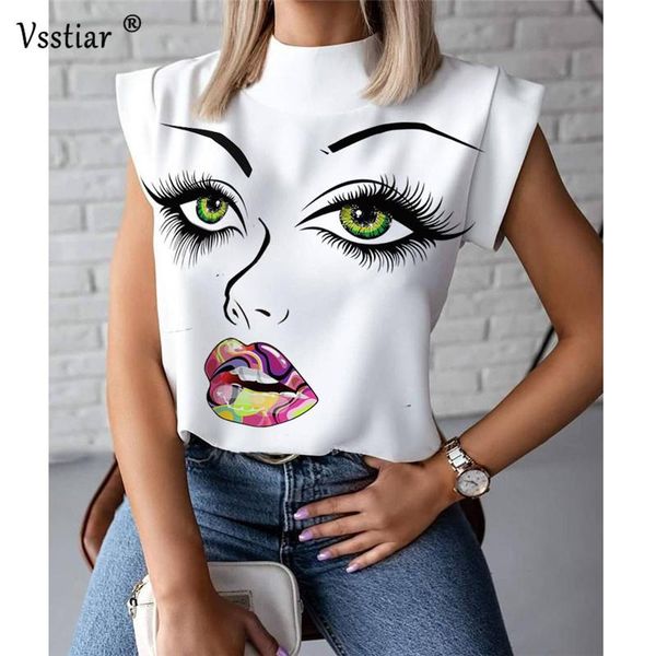 women's blouses & shirts vsstiar lips print women blouse shirt plus size short sleeve casual woman clothes fashion office work summer, White
women's blouses & shirts vsstiar lips print women blouse shirt plus size short sleeve casual woman clothes fashion office work summer, White
