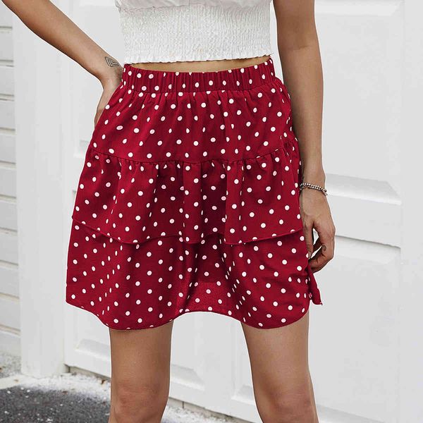 skirts summer red high waist women bottoms dot print a line casual ruffles ladies mini skirt, Black
skirts summer red high waist women bottoms dot print a line casual ruffles ladies mini skirt, Black