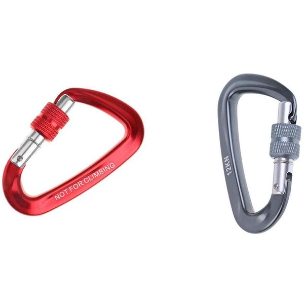 cords, slings and webbing 2x 12kn screw carabiner aluminum alloy d-shape hook loop lock for mountaineering climbing hammock bag - red/ gun g
cords, slings and webbing 2x 12kn screw carabiner aluminum alloy d-shape hook loop lock for mountaineering climbing hammock bag - red/ gun g
