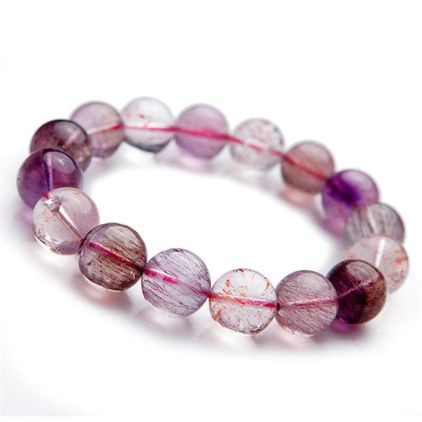 beaded, strands genuine natural super seven 7 melody stone crystal round beads bracelets for women female 13mm, Black
beaded, strands genuine natural super seven 7 melody stone crystal round beads bracelets for women female 13mm, Black