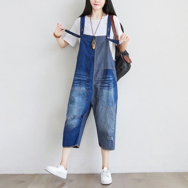 women's jumpsuits & rompers women loose breached patchwork ladies vintage scratched washed ripped overalls female 2021 holes summer, Black;white
women's jumpsuits & rompers women loose breached patchwork ladies vintage scratched washed ripped overalls female 2021 holes summer, Black;white