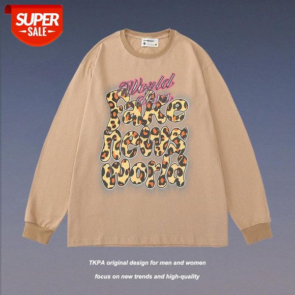 t shirt ins trend harajuku style leopard print letter printing long-sleeved men and women loose american high street hip-hop #um9u, White;black
t shirt ins trend harajuku style leopard print letter printing long-sleeved men and women loose american high street hip-hop #um9u, White;black