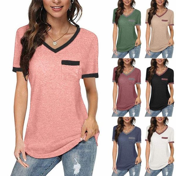 women's t-shirt summer solid color women v-neck slim short sleeve temperament commuter print pullover all-match lady t shirt, White
women's t-shirt summer solid color women v-neck slim short sleeve temperament commuter print pullover all-match lady t shirt, White