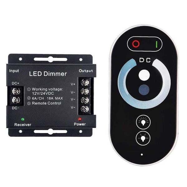 controllers 24 v / 12 continuous contact dimmer + led remote control dimmer, pwm up to 18a controller for strip
controllers 24 v / 12 continuous contact dimmer + led remote control dimmer, pwm up to 18a controller for strip