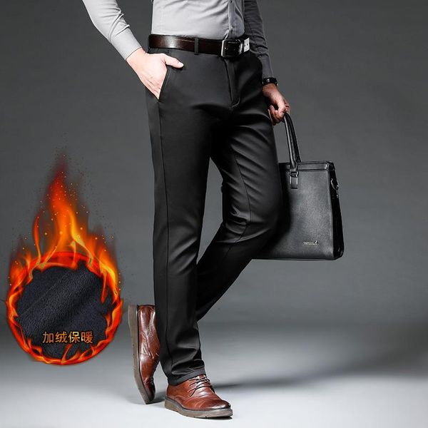 men's pants 2021 winter warm casual business fashion fleece thick plaid trousers office stretch male brand 42, Black
men's pants 2021 winter warm casual business fashion fleece thick plaid trousers office stretch male brand 42, Black