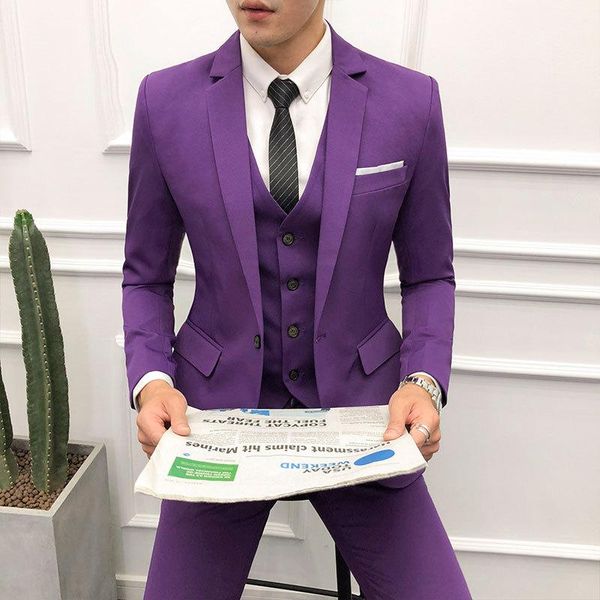 men's suits & blazers 202(blazer + pants vest )1men's dress banquet wedding 3-piece suit solid color single button, White;black
men's suits & blazers 202(blazer + pants vest )1men's dress banquet wedding 3-piece suit solid color single button, White;black