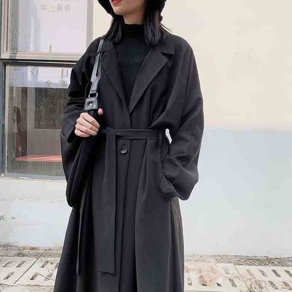women's trench coats 2021 long autumn bandage fashion jacket solid color lapel collar loose ladies'coat, Tan;black
women's trench coats 2021 long autumn bandage fashion jacket solid color lapel collar loose ladies'coat, Tan;black