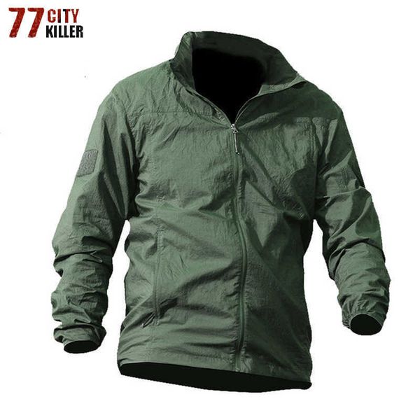 military tactical skin jacket men summer autumn waterproof quick dry hooded slim fit raincoat windbreaker coat jaqueta masculina x0621, Black;brown
military tactical skin jacket men summer autumn waterproof quick dry hooded slim fit raincoat windbreaker coat jaqueta masculina x0621, Black;brown