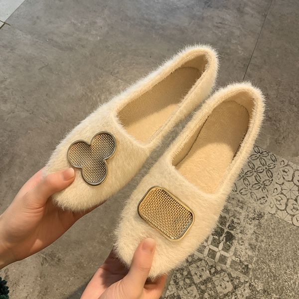 2021 spring metal buckle fur flats winter loafers women shoes winter warm mules fur flat creepers soft heel moccasins mujer a3t, Black
2021 spring metal buckle fur flats winter loafers women shoes winter warm mules fur flat creepers soft heel moccasins mujer a3t, Black