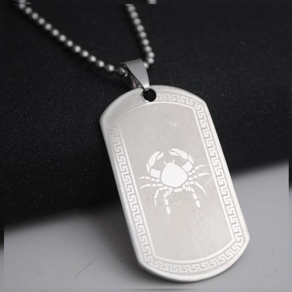 cancer 12 constellation birthday gifts pendants necklace mens stainless steel male accessories simple chain square card pendant necklaces, Silver
cancer 12 constellation birthday gifts pendants necklace mens stainless steel male accessories simple chain square card pendant necklaces, Silver