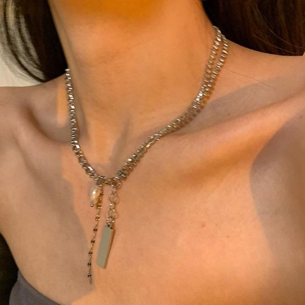 chains in 2021 the design feeling necklace female ins hip-hop cold wind clavicle bohemia chain fashion creative pendant, Silver
chains in 2021 the design feeling necklace female ins hip-hop cold wind clavicle bohemia chain fashion creative pendant, Silver