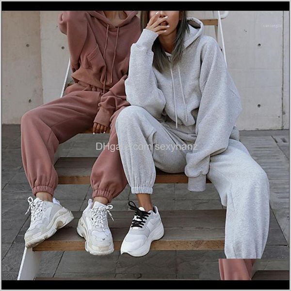 tracksuits womens clothing apparel drop delivery 2021 solid casual tracksuit women sports 2 pieces set sweatshirts pullover suit home sweatp, Gray
tracksuits womens clothing apparel drop delivery 2021 solid casual tracksuit women sports 2 pieces set sweatshirts pullover suit home sweatp, Gray