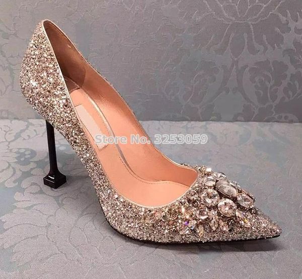 dress shoes almudena luxurious bling gold silver crystal wedding designer stiletto heels sequined glittering gem pumps, Black
dress shoes almudena luxurious bling gold silver crystal wedding designer stiletto heels sequined glittering gem pumps, Black
