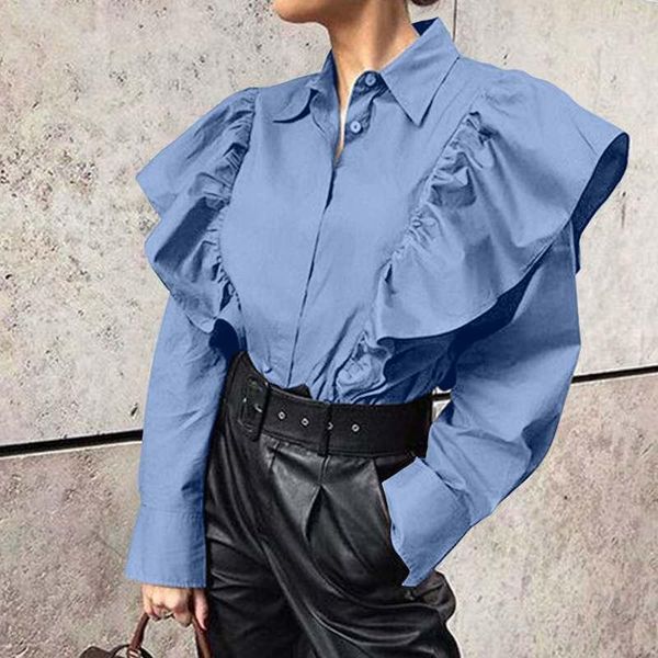women's blouses & shirts elegant office fashion vonda women lapel long sleeve tunic ladies casual solid loose blusas chemise 5xl, White
women's blouses & shirts elegant office fashion vonda women lapel long sleeve tunic ladies casual solid loose blusas chemise 5xl, White