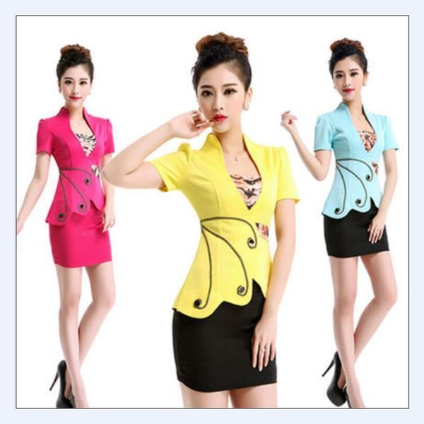 women's suits & blazers 2021 woman skirt sets summer style 2 pie ol slim vest suit carreer dresses office uniform women work wear, White;black
women's suits & blazers 2021 woman skirt sets summer style 2 pie ol slim vest suit carreer dresses office uniform women work wear, White;black