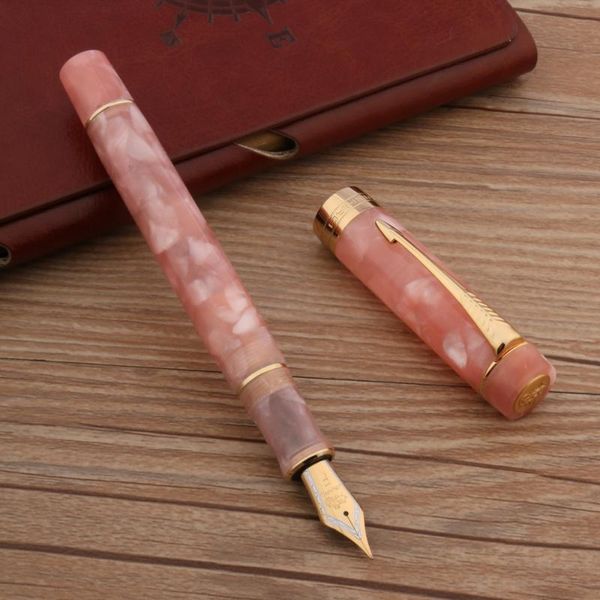 jinhao 100 acrylic fountain pen golden spin sakura pink business office school supplies pens
jinhao 100 acrylic fountain pen golden spin sakura pink business office school supplies pens