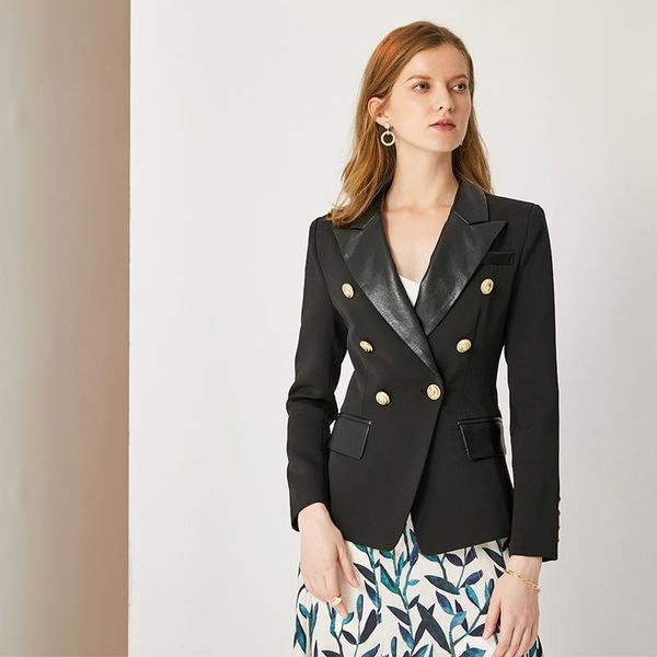 fashion spring autumn women coat european design pu leather collar slim fit black blazer office lady formal classic jacket women's suit, White;black
fashion spring autumn women coat european design pu leather collar slim fit black blazer office lady formal classic jacket women's suit, White;black