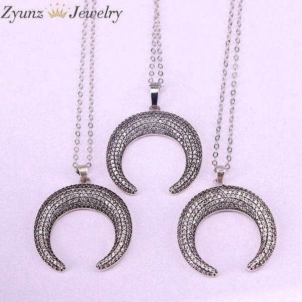 pendant necklaces 5pcs, cubic zirconia genuine vintage silver color copper necklace double horn for women jewelry party gift
pendant necklaces 5pcs, cubic zirconia genuine vintage silver color copper necklace double horn for women jewelry party gift