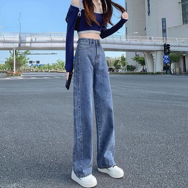 women's jeans high waist straight autumn korean clothes loose wide leg pants fashion streetwear vintage blue denim trousers
women's jeans high waist straight autumn korean clothes loose wide leg pants fashion streetwear vintage blue denim trousers