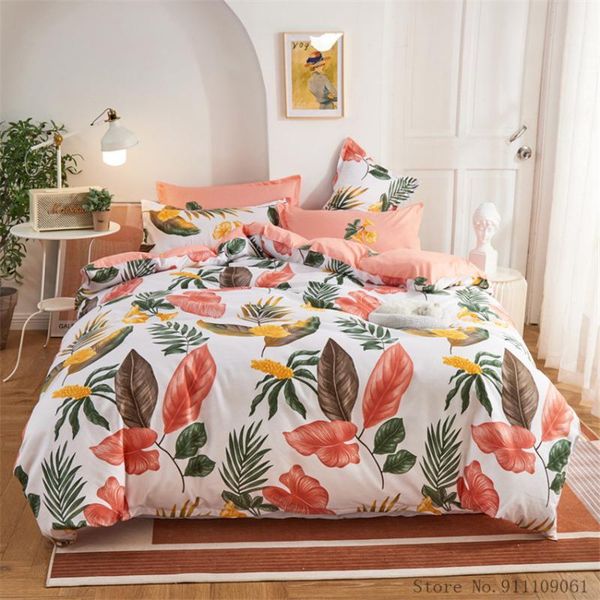 bedding sets fashion pink green leaf set flat bed sheet duvet cover pillowcase full king size children and bedclothes 3/4pcs
bedding sets fashion pink green leaf set flat bed sheet duvet cover pillowcase full king size children and bedclothes 3/4pcs