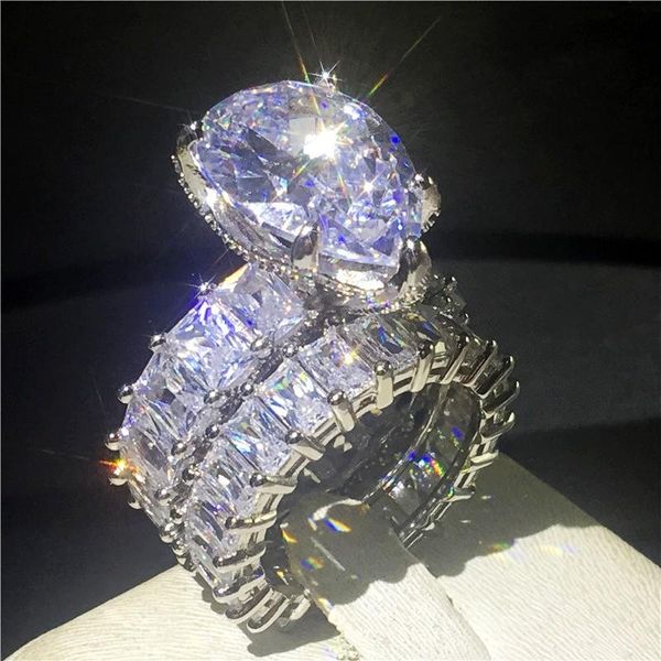 cluster rings vintage water drop 8ct sona cz ring sets 925 sterling silver engagement wedding band for women men party jewelry, Golden;silver
cluster rings vintage water drop 8ct sona cz ring sets 925 sterling silver engagement wedding band for women men party jewelry, Golden;silver