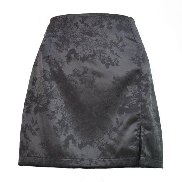 skirts women summer elegant jacquard satin short skirt high waist split mini vintage zipper street, Black
skirts women summer elegant jacquard satin short skirt high waist split mini vintage zipper street, Black