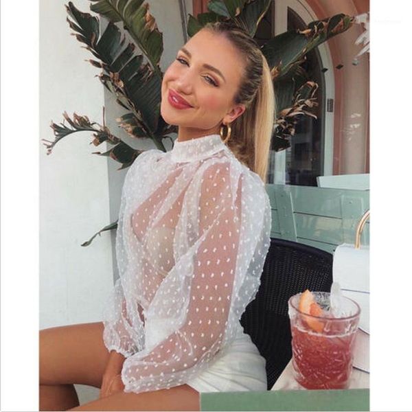 summer womens shirts mesh see-through polka dot lantern sleeve blouse fashion loose high neck long 2021 white women's blouses &
summer womens shirts mesh see-through polka dot lantern sleeve blouse fashion loose high neck long 2021 white women's blouses &