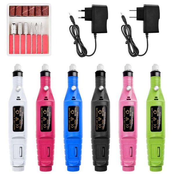 nail drill & accessories 1 set mini electric machine kit art pen pedicure file tools mill cutter with 6 bits equipment
nail drill & accessories 1 set mini electric machine kit art pen pedicure file tools mill cutter with 6 bits equipment