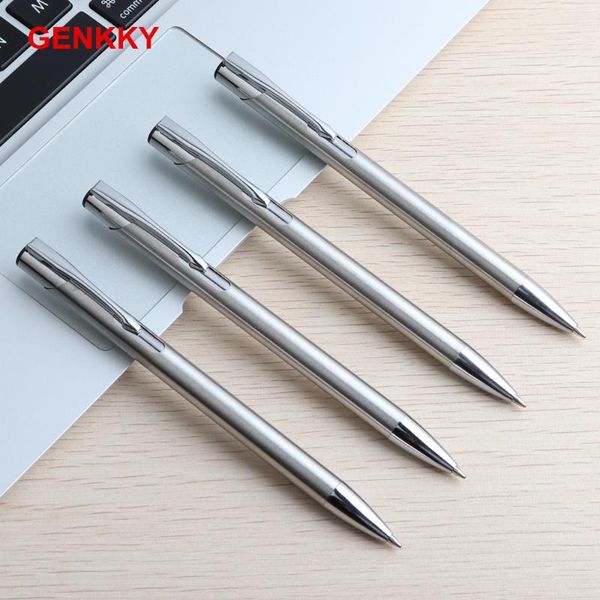 ballpoint pens 1/6pcs genkky press metal pen stainless steel ball for school office stationery gift supplies, Blue;orange
ballpoint pens 1/6pcs genkky press metal pen stainless steel ball for school office stationery gift supplies, Blue;orange