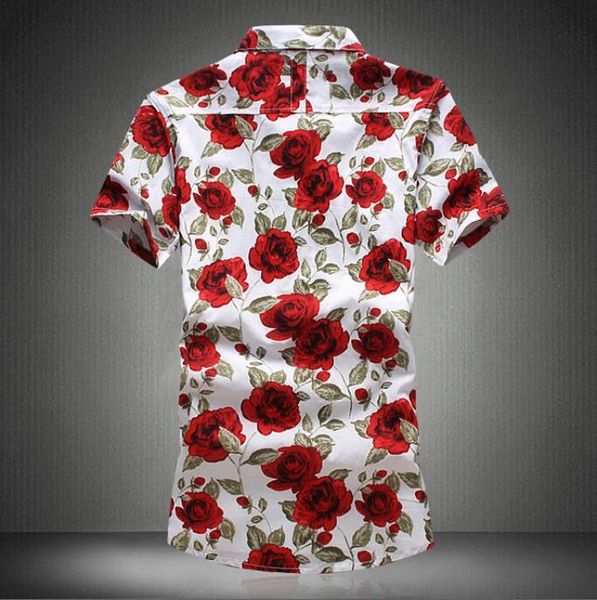 mens floral sshirt summer fashion men short sleeve flowers printed shirt casual male shirts, White;black
mens floral sshirt summer fashion men short sleeve flowers printed shirt casual male shirts, White;black