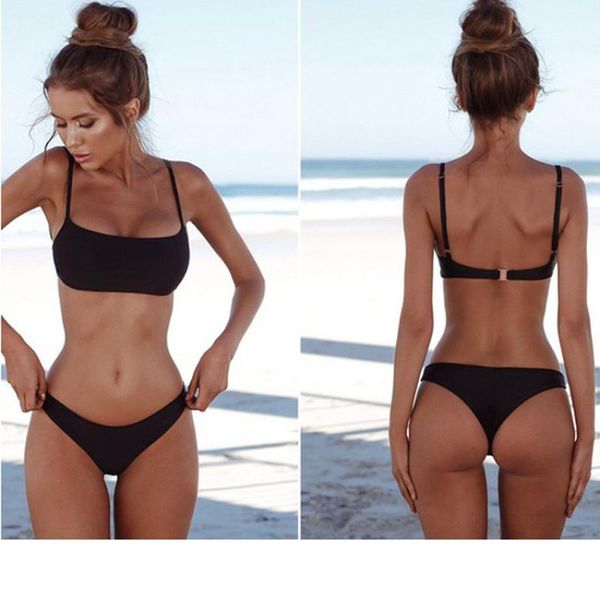 women's swimwear swimming suit biquini women solid bikini set push-up bra swimsuit triangle bather low waist two pieces, White;black
women's swimwear swimming suit biquini women solid bikini set push-up bra swimsuit triangle bather low waist two pieces, White;black