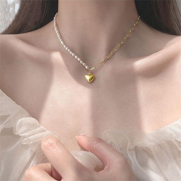 pendant necklaces korean vintage natural freshwater pearl for women gold color link chain asymmetric toggle clasp circle choker necklace, Silver
pendant necklaces korean vintage natural freshwater pearl for women gold color link chain asymmetric toggle clasp circle choker necklace, Silver
