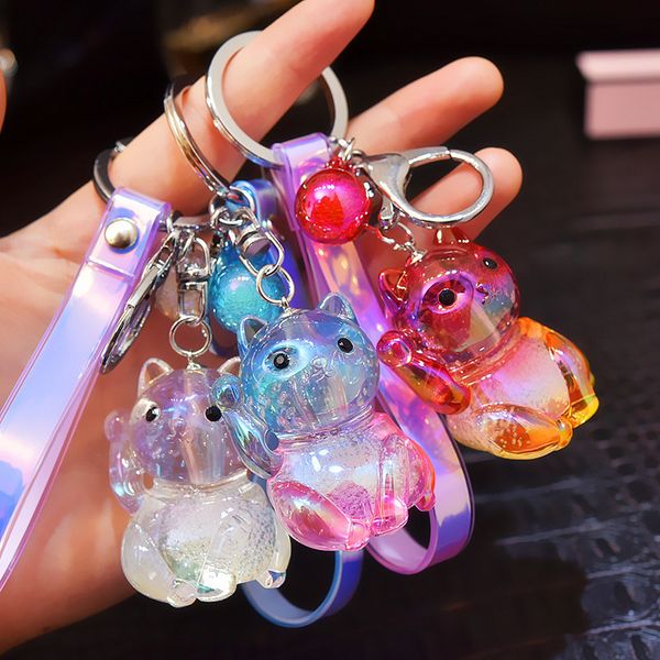 2021 fashion keychain creative zhaocai key chain acrylic cat magic color leather rope pendant small activity practical gift, Slivery;golden
2021 fashion keychain creative zhaocai key chain acrylic cat magic color leather rope pendant small activity practical gift, Slivery;golden