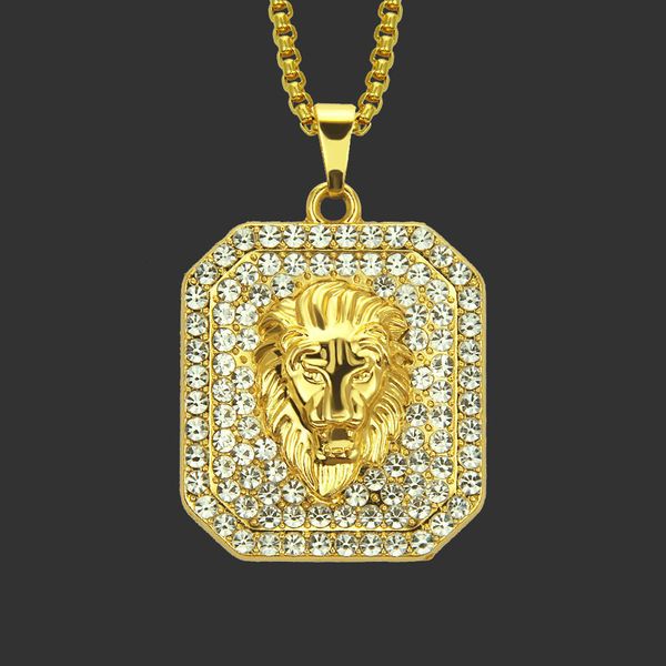 men chains pendant for hip hop amulet neck s necklace with diamond lion's head fashion brand, Silver
men chains pendant for hip hop amulet neck s necklace with diamond lion's head fashion brand, Silver
