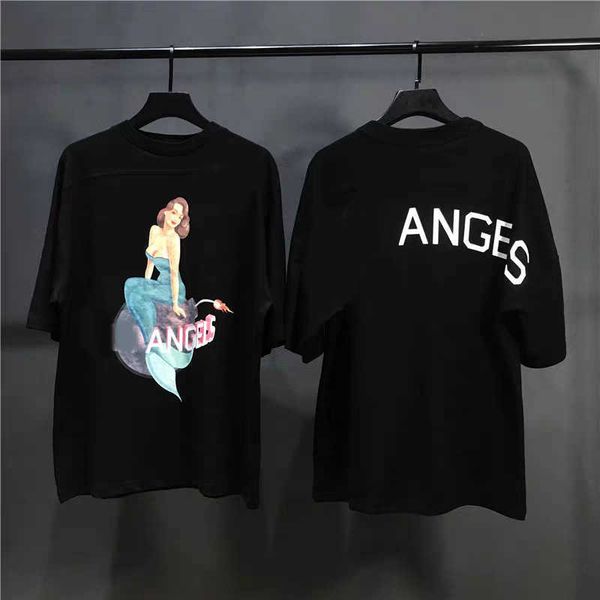 fashion 2021 pa brand mermaid angel big letter printed cotton short sleeve t-shirt lovers loose, White
fashion 2021 pa brand mermaid angel big letter printed cotton short sleeve t-shirt lovers loose, White