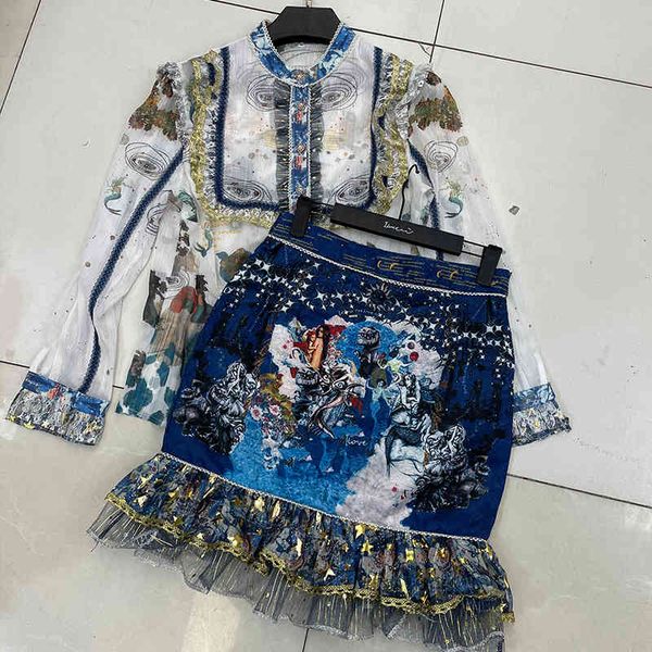 spring arrivals print round collar long sleeve single breasted lace shirt buttock skirt women two piece set mz491 210525, White
spring arrivals print round collar long sleeve single breasted lace shirt buttock skirt women two piece set mz491 210525, White