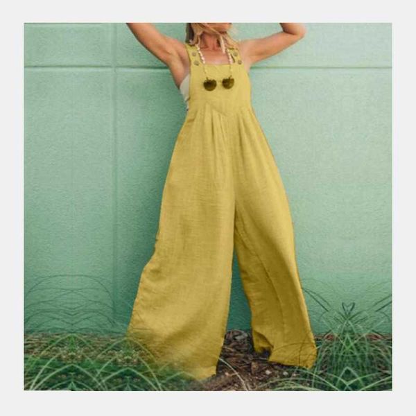 female jumpsuit fashionable cotton and linen solid color wide-leg jumpsuit women's loose casual suspenders trousers summer 210712, Black;white
female jumpsuit fashionable cotton and linen solid color wide-leg jumpsuit women's loose casual suspenders trousers summer 210712, Black;white