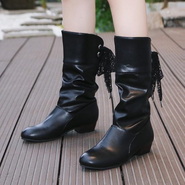 boots ladies high-quality pu leather mid-heel calfskin casual lace-up autumn and winte short fashion pleated round toe women, Black
boots ladies high-quality pu leather mid-heel calfskin casual lace-up autumn and winte short fashion pleated round toe women, Black