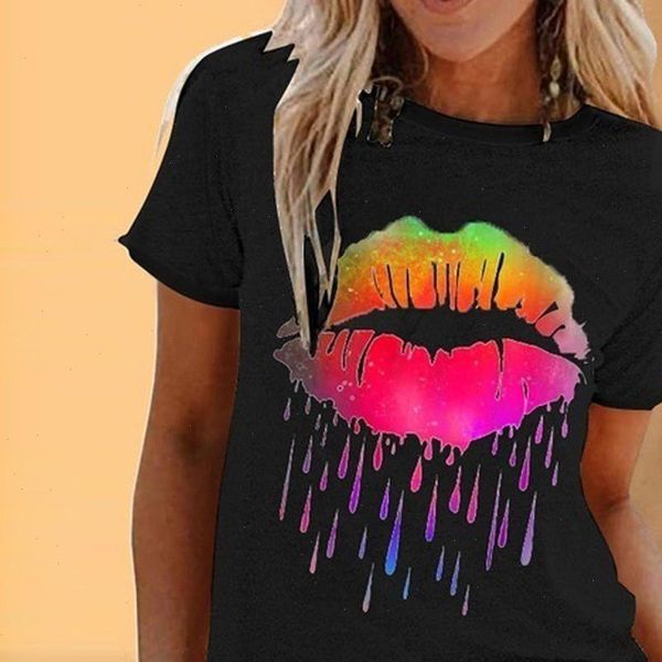 womens colorful lip print tee fashion women casual short sleeve o neck t shirt summer plus size for, White
womens colorful lip print tee fashion women casual short sleeve o neck t shirt summer plus size for, White