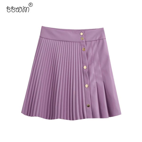 bbwm women chic fashion pleated faux leather mini skirt vintage high waist snap button skirts casual faldas mujer 210520, Black 
bbwm women chic fashion pleated faux leather mini skirt vintage high waist snap button skirts casual faldas mujer 210520, Black