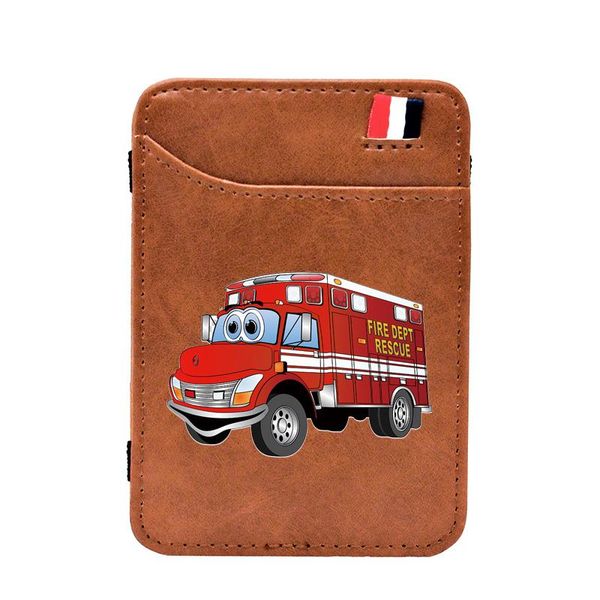 card holders cartoon fire engine design digital printing leather magic wallets men women holder purse short money bag gift, Brown;gray
card holders cartoon fire engine design digital printing leather magic wallets men women holder purse short money bag gift, Brown;gray
