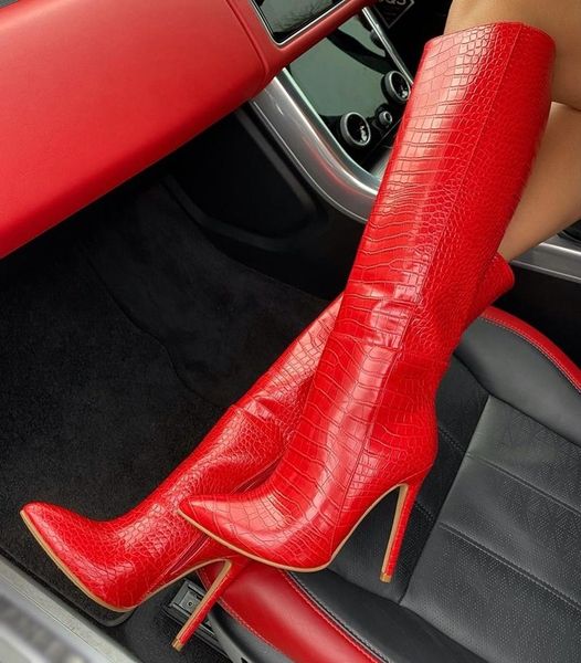 boots est red python print faux leather long pointed toe zipper stiletto heels snakeskin knee high size 42 drop ship, Black
boots est red python print faux leather long pointed toe zipper stiletto heels snakeskin knee high size 42 drop ship, Black