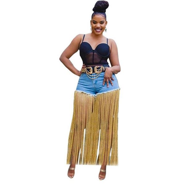 women's jeans high waist denim shorts fashion tassel bodycon jean short plus size summer pants for women clubwear, Blue
women's jeans high waist denim shorts fashion tassel bodycon jean short plus size summer pants for women clubwear, Blue
