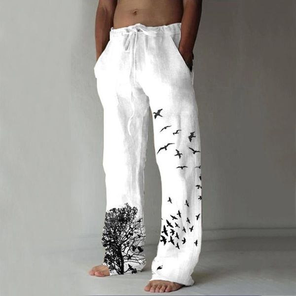 men's pants casual tree&bird print full length pocket drawstring trousers daily simple fashion pantalones hombre 2021, Black
men's pants casual tree&bird print full length pocket drawstring trousers daily simple fashion pantalones hombre 2021, Black