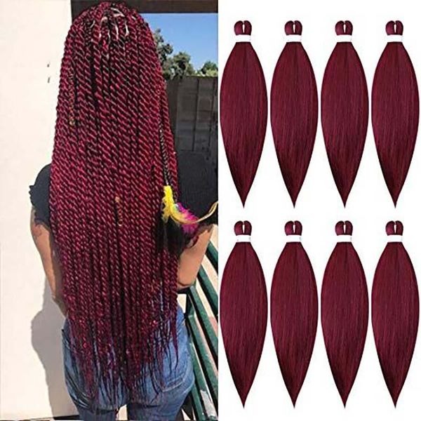 human ponytails pre stretched braiding hair easy braid low temperature fiber synthetic professional crochet extensions, Black
human ponytails pre stretched braiding hair easy braid low temperature fiber synthetic professional crochet extensions, Black