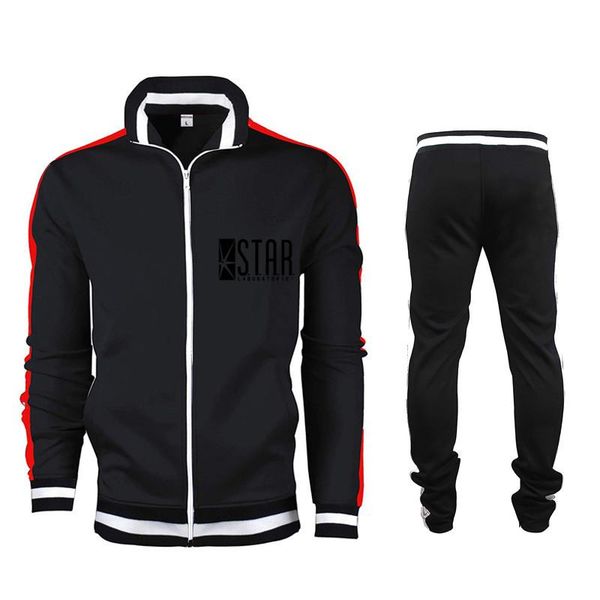 men's tracksuits 2 pcs men color block sport outfits long sleeve stand collar zipper + drawstring trousers tracksuit exercise sportswea, Gray
men's tracksuits 2 pcs men color block sport outfits long sleeve stand collar zipper + drawstring trousers tracksuit exercise sportswea, Gray